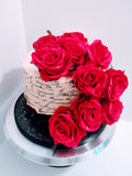 Handwritten Elegant Red Roses