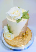 Elegant White & Gold Floral